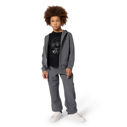 KARL LAGERFELD KIDS ICONIC LOGO LS T SHIRT