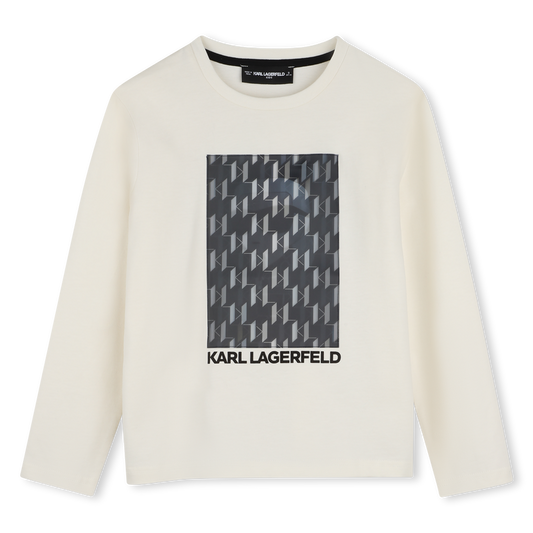 KARL LAGERFELD KIDS HEAVY COTTON JERSEY T SHIRT
