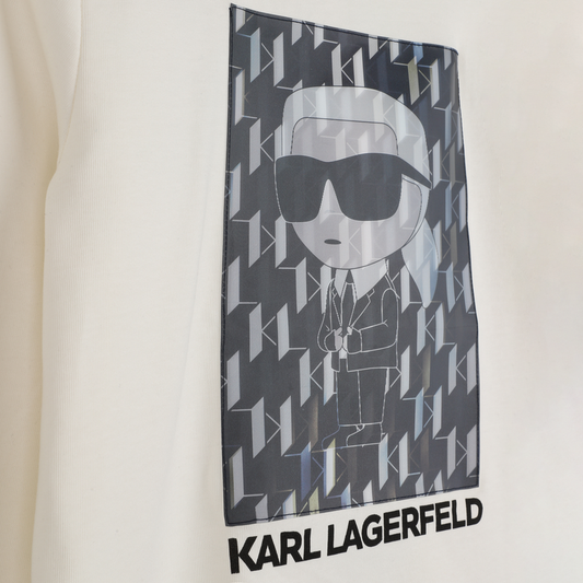 KARL LAGERFELD KIDS HEAVY COTTON JERSEY T SHIRT
