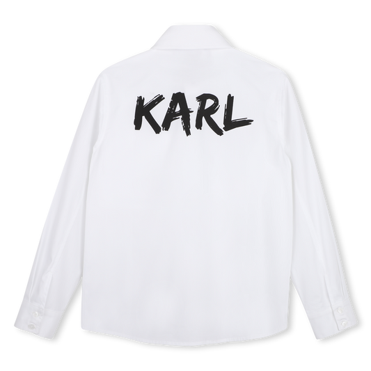 KARL LAGERFELD COTTON POPLIN SHIRT