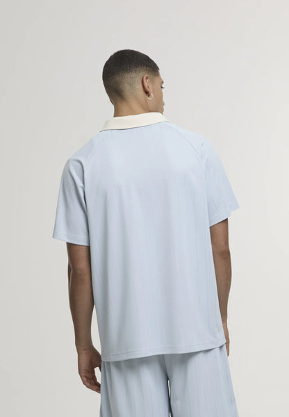KARL KANI HERITAGE EMBLEM PINSTRIPE T SHIRT