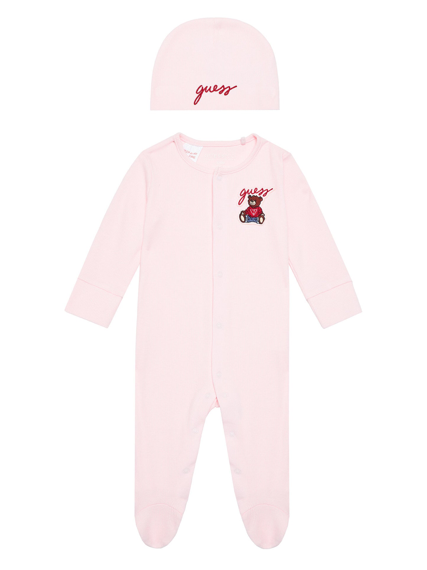 GUESS BABY HAT & OVERALL SET