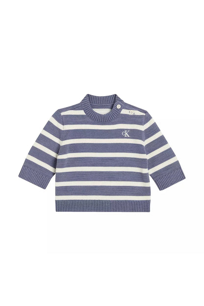 CALVIN KLEIN KIDS STRIPE COTTON SWEATER