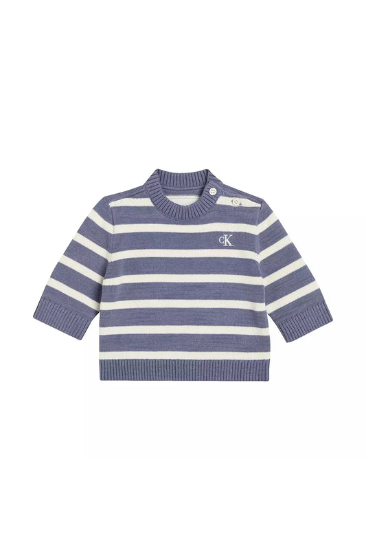 CALVIN KLEIN KIDS STRIPE COTTON SWEATER