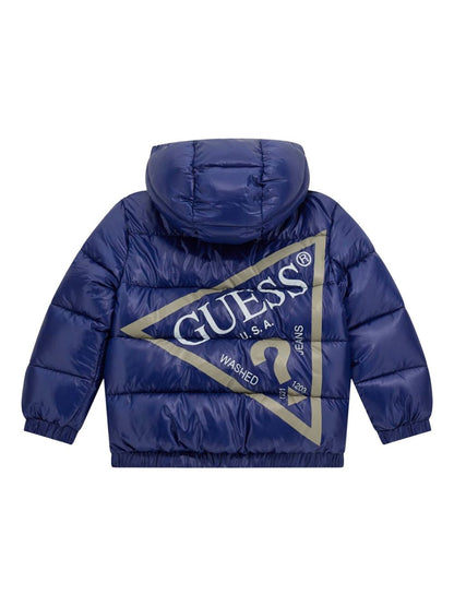 GUESS KIDS TRIANGLE LOGO PADDED JACKET