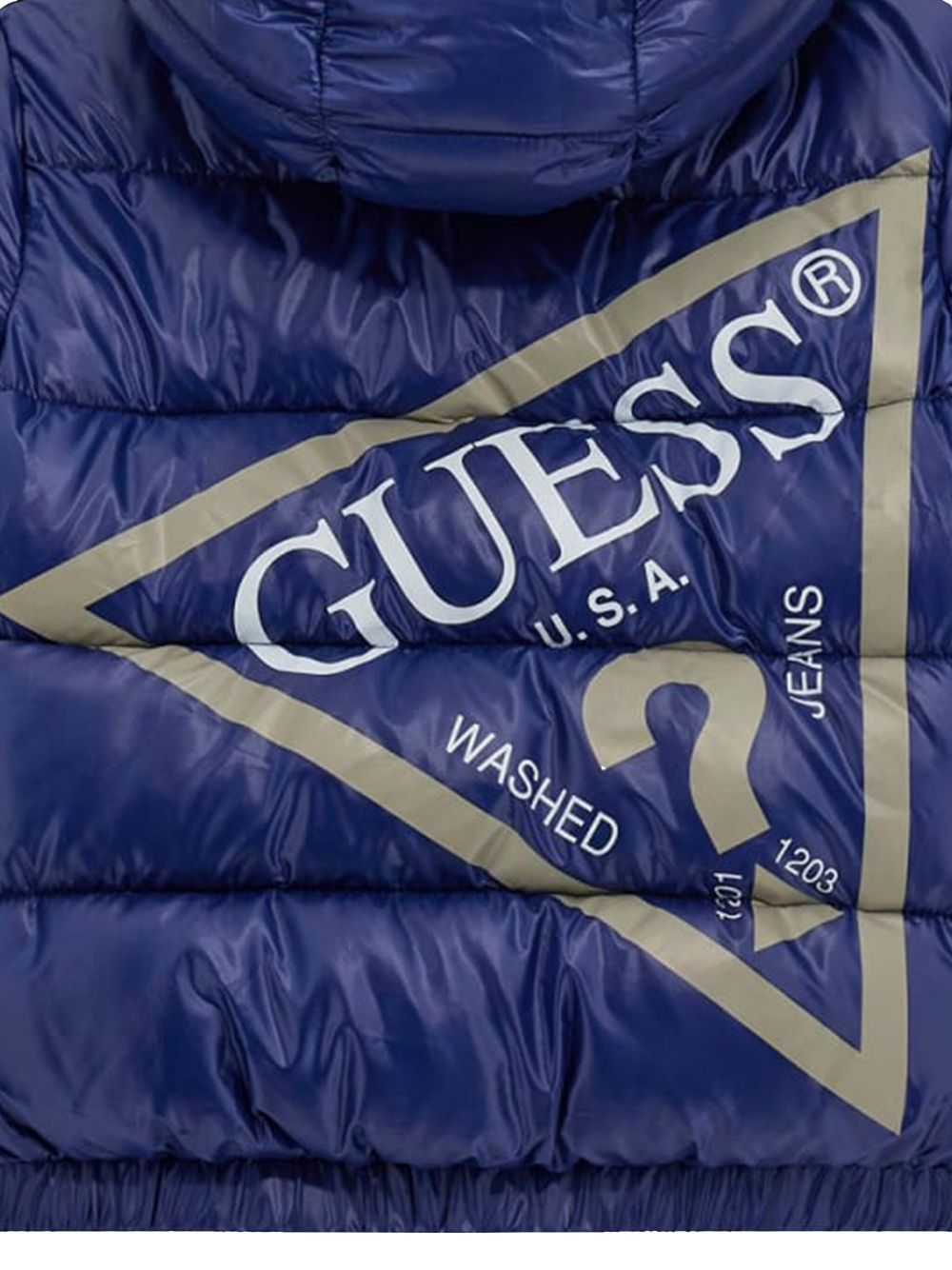 GUESS KIDS TRIANGLE LOGO PADDED JACKET