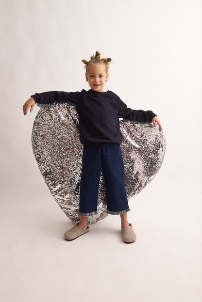 TWO IN A CASTLE ALL THE BLUES FRINGES SWEATER