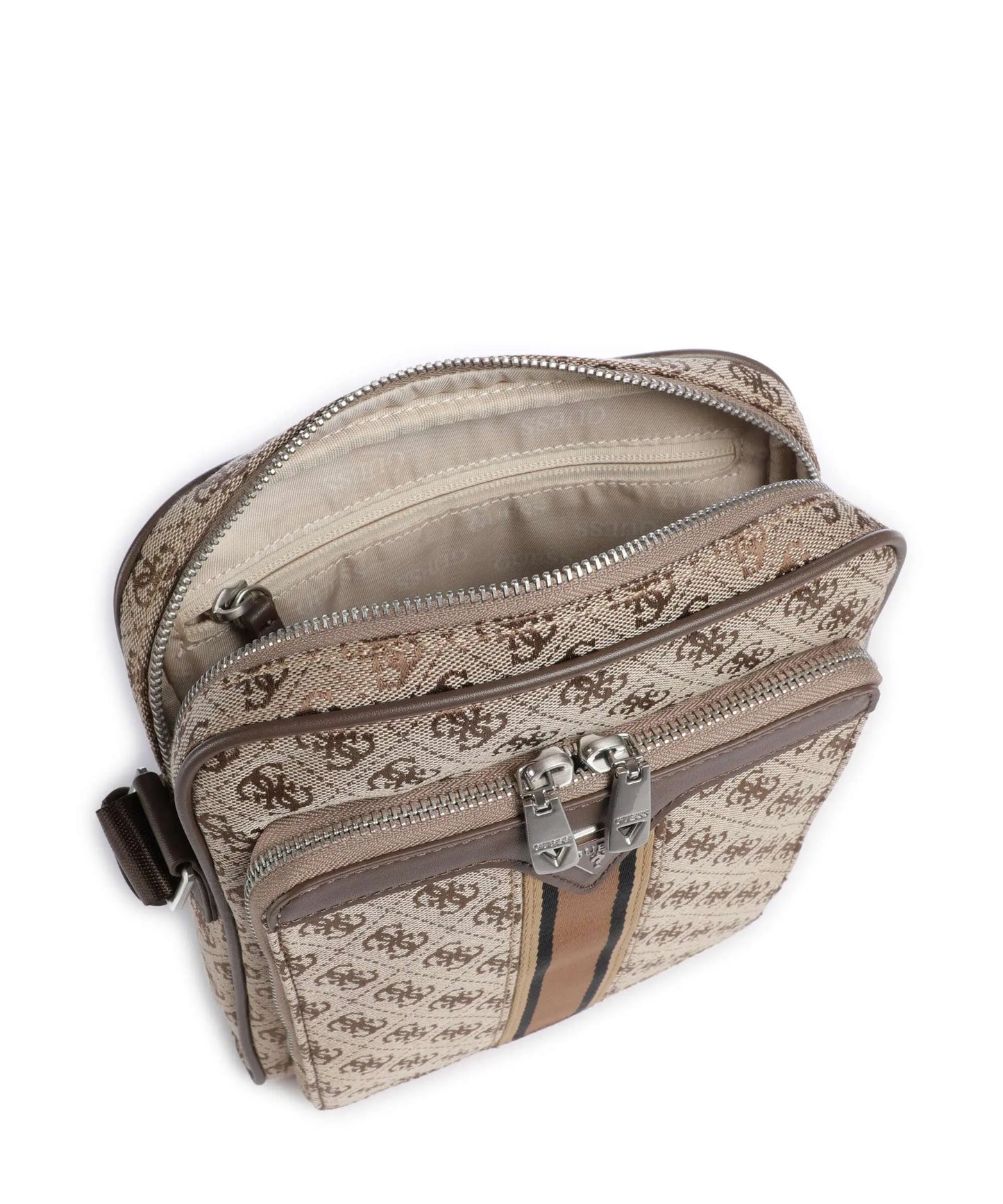 GUESS MILANO 4G JAQUARD STRIPE CROSSBODY BAG