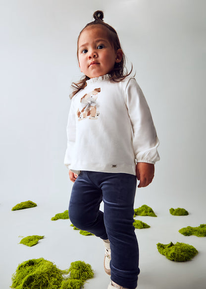 MAYORAL BABY BASIC VELVET LEGGINGS