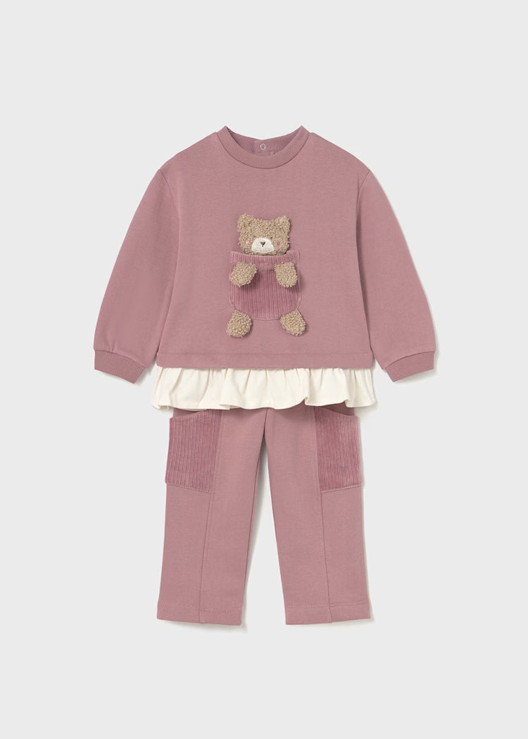 MAYORAL BABY BEAR MOTIF TRACKSUIT SET