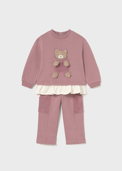 MAYORAL BABY BEAR MOTIF TRACKSUIT SET