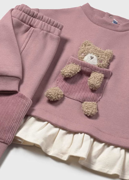 MAYORAL BABY BEAR MOTIF TRACKSUIT SET