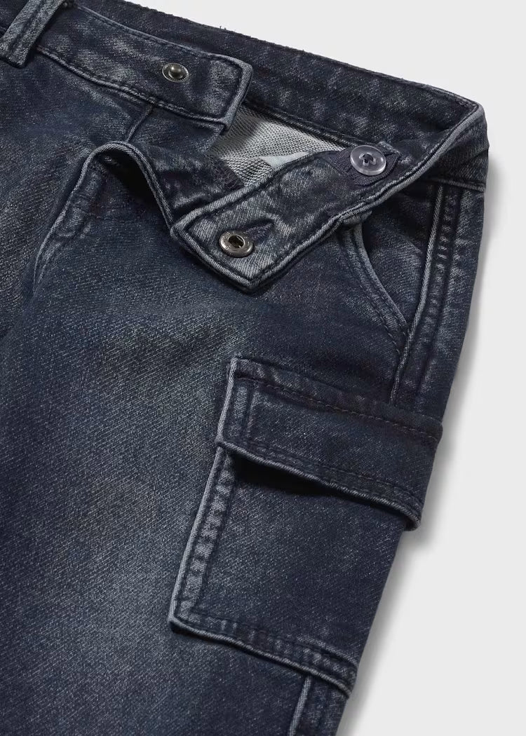 MAYORAL BABY SOFT DENIM CARGO PANTS