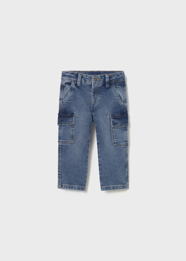 MAYORAL BABY SOFT DENIM CARGO PANTS