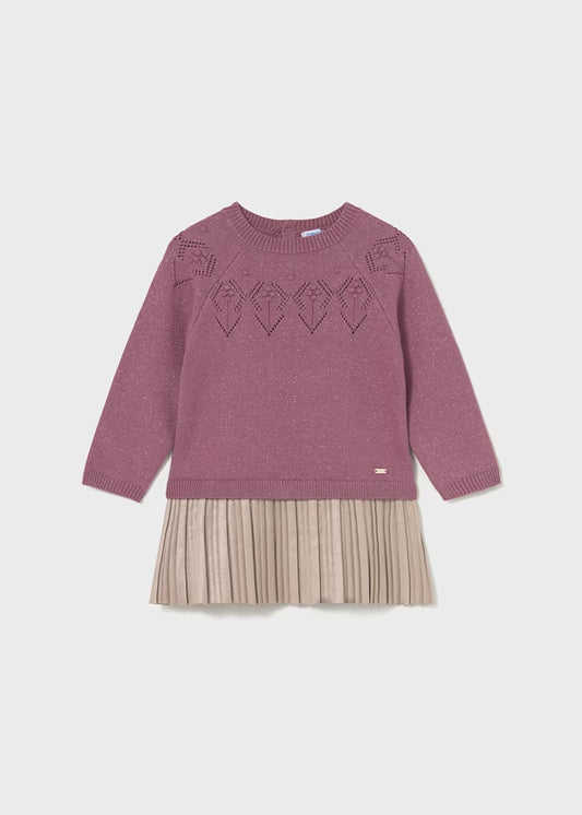 MAYORAL BABY COMBINED KNITTED DRESS