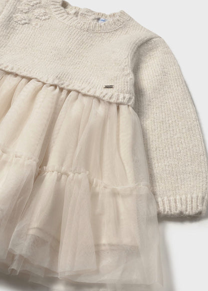 MAYORAL BABY COMPINED KNITTED DRESS