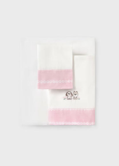 MAYORAL BABY COT SHEET SET