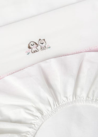 MAYORAL BABY COT SHEET SET