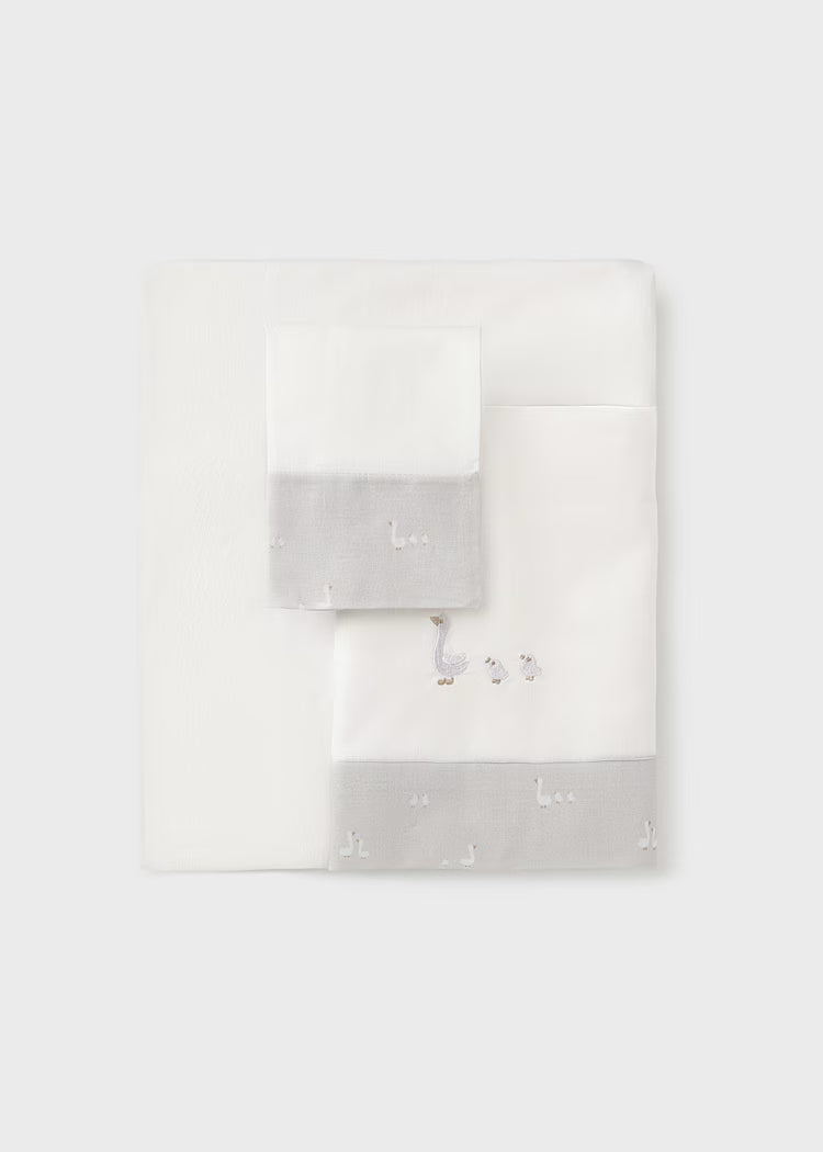 MAYORAL BABY COT SHEET SET