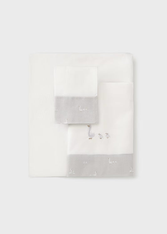 MAYORAL BABY COT SHEET SET
