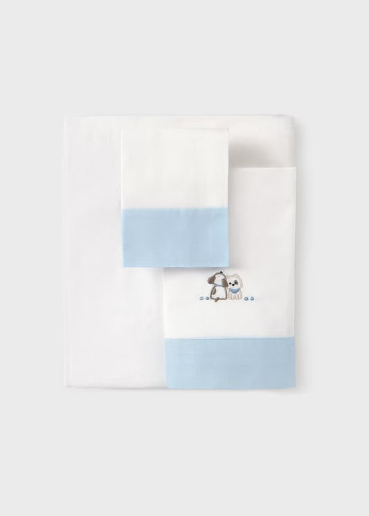 MAYORAL BABY COT SHEET SET