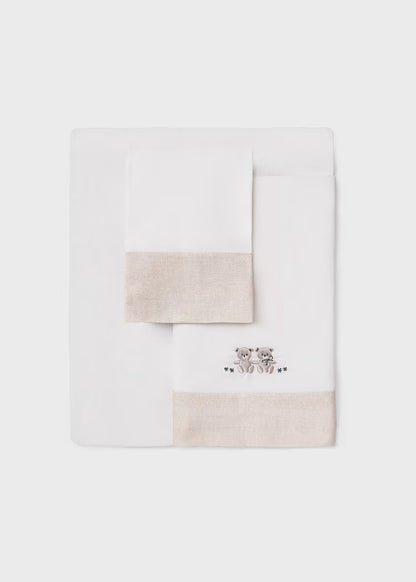 MAYORAL BABY COT SHEET SET