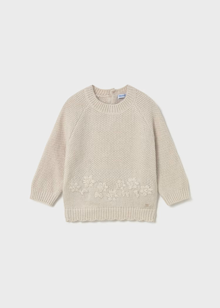 MAYORAL BABY EMBROIDERED FLOWER JUMPER