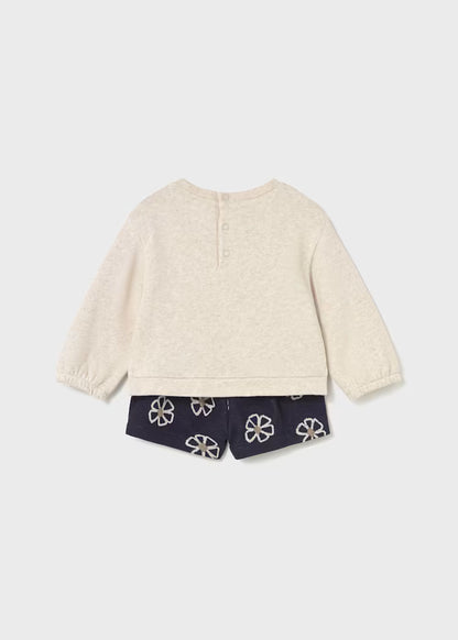 MAYORAL BABY FLOWER SHORTS SET