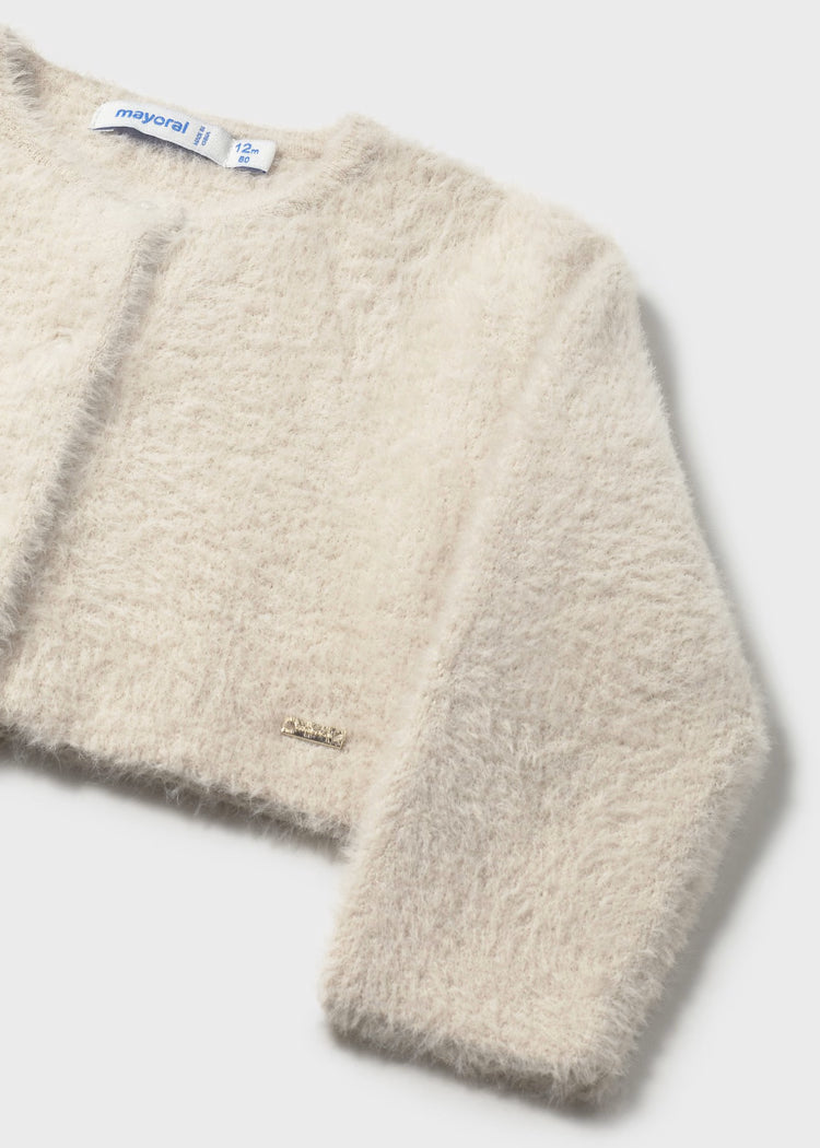 MAYORAL BABY FLUFFY KNITTED CARDIGAN