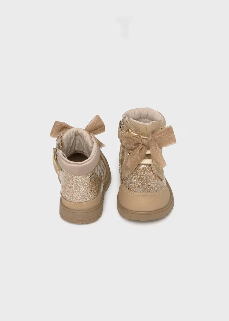 MAYORAL BABY GLITTER BIKER BOOTS