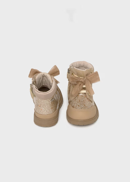 MAYORAL BABY GLITTER BIKER BOOTS