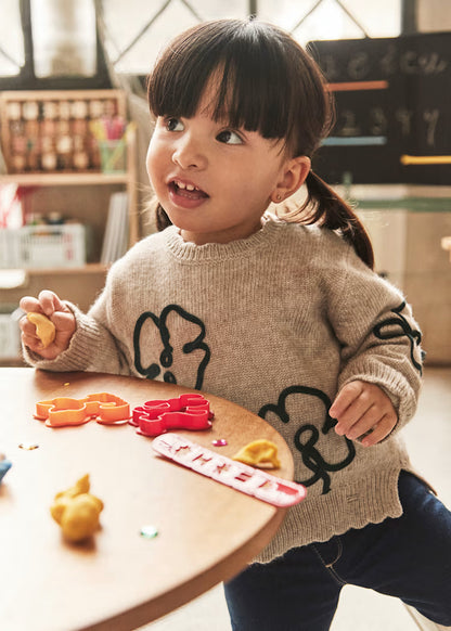 MAYORAL BABY KNITTED EMBROIDERED JUMPER