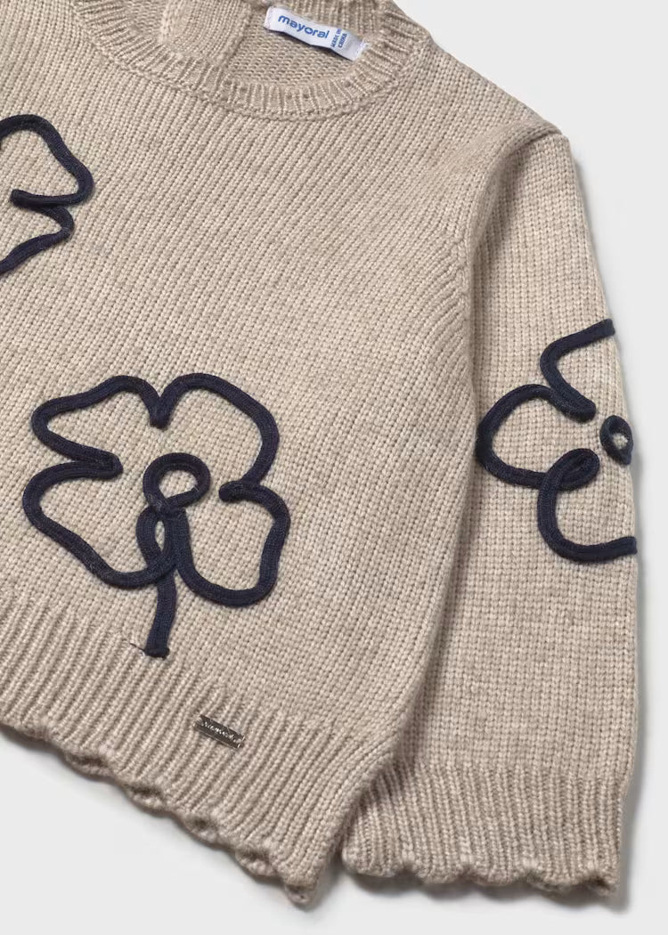 MAYORAL BABY KNITTED EMBROIDERED JUMPER