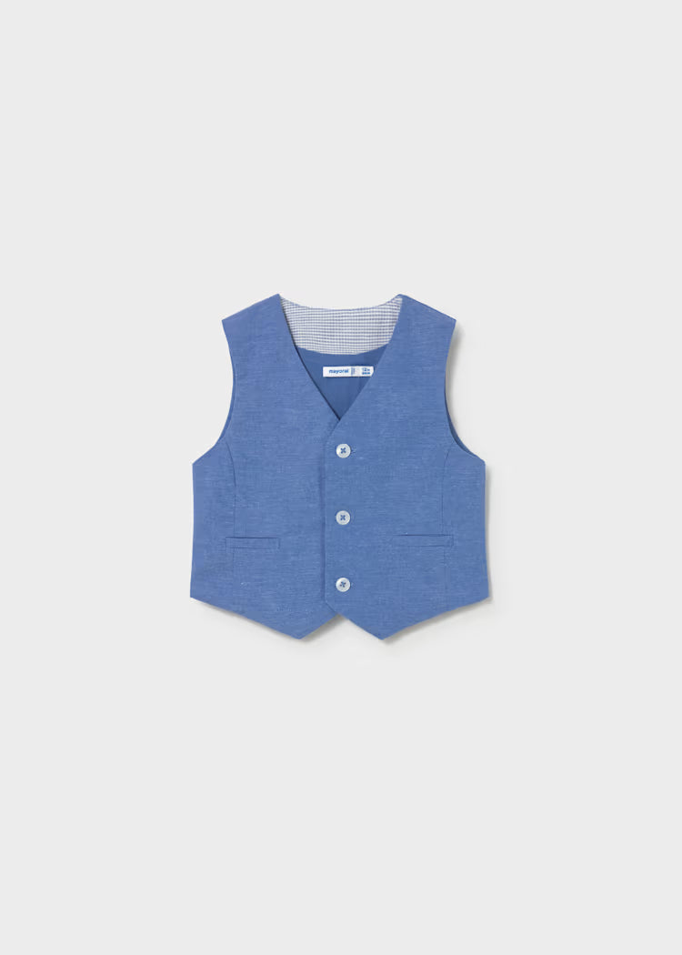 MAYORAL COTTON LINEN SUITING VEST