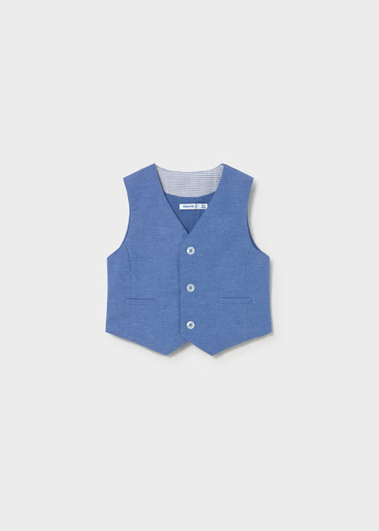 MAYORAL COTTON LINEN SUITING VEST