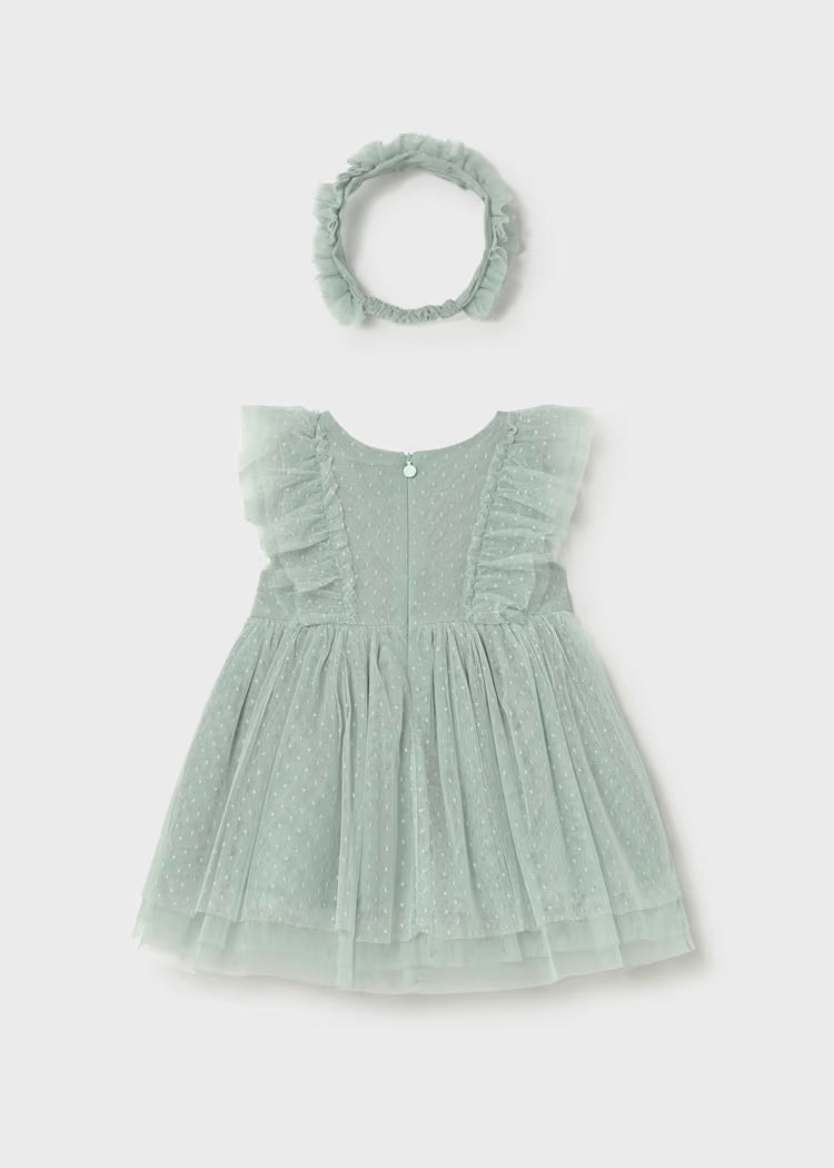 MAYORAL BABY TULLE DRESS WITH HEADBAND