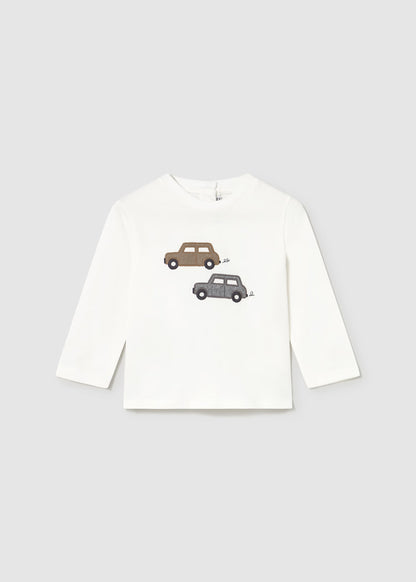 MAYORAL BABYS CAR EMBROIDERED T SHIRT