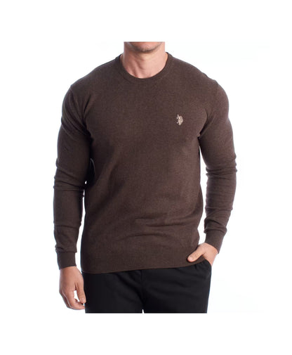 U.S POLO ASSN CREW NECK SWEATER IN COTTON & CASHMERE BLEND