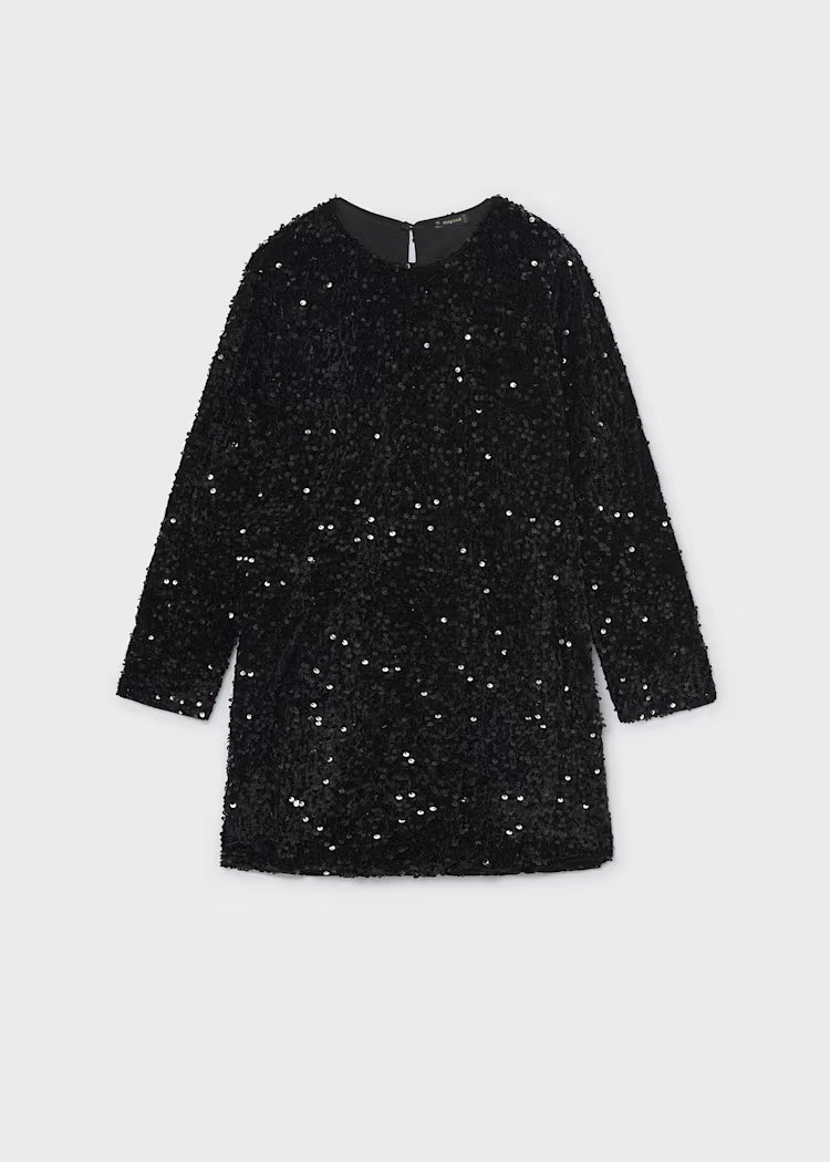 MAYORAL GIRLS VELVET SEQUIN DRESS
