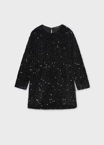 MAYORAL GIRLS VELVET SEQUIN DRESS