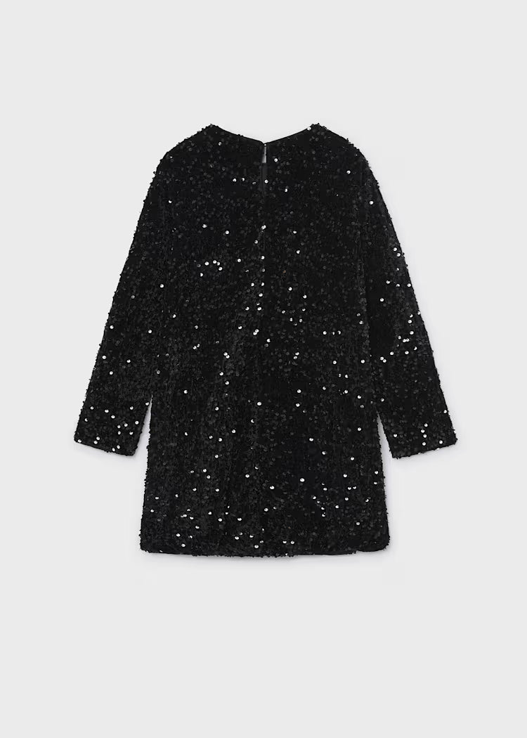 MAYORAL GIRLS VELVET SEQUIN DRESS