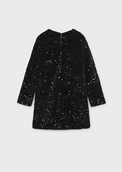MAYORAL GIRLS VELVET SEQUIN DRESS