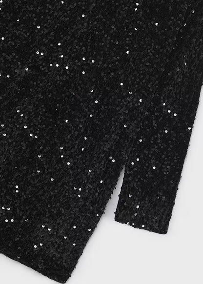 MAYORAL GIRLS VELVET SEQUIN DRESS