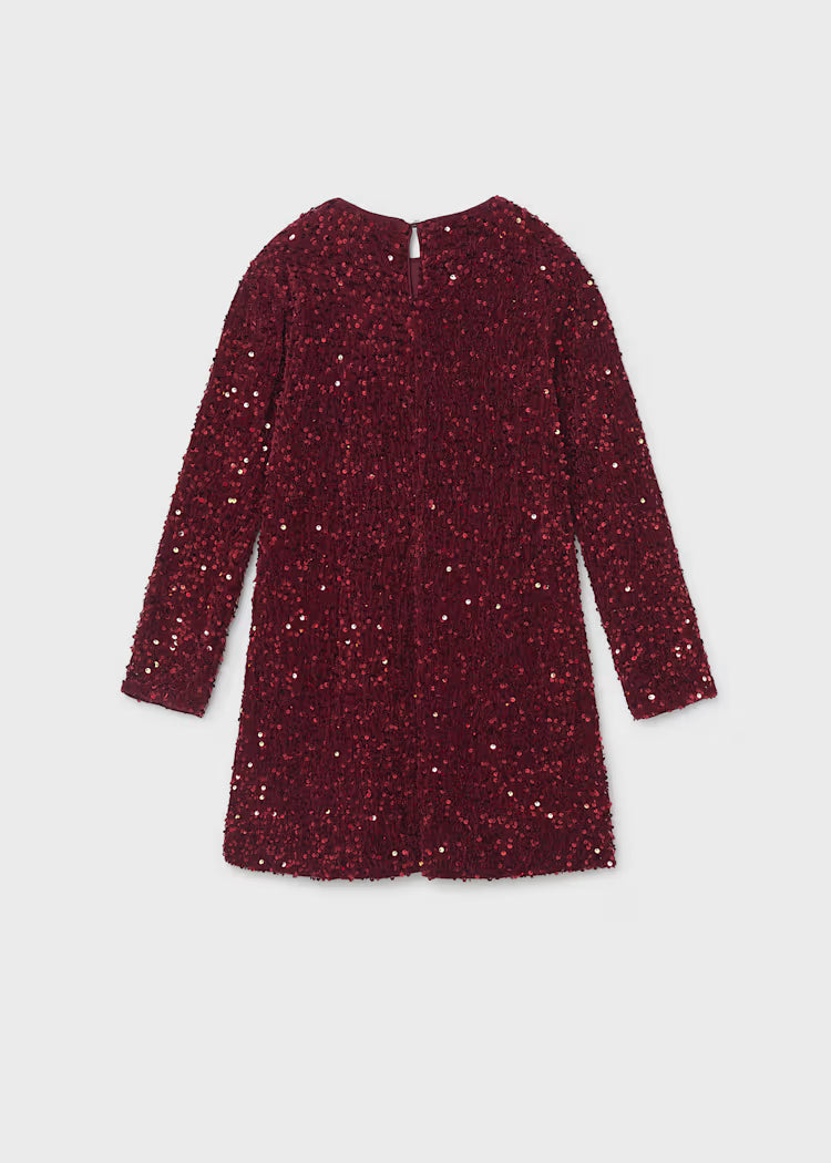 MAYORAL GIRLS VELVET SEQUIN DRESS