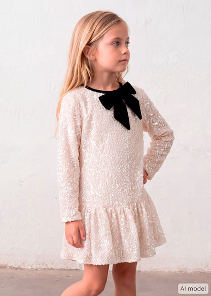 MAYORAL GIRLS VELVET SEQUIN DRESS