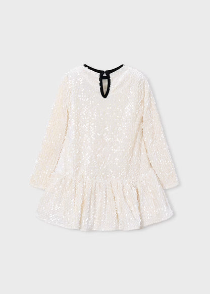 MAYORAL GIRLS VELVET SEQUIN DRESS