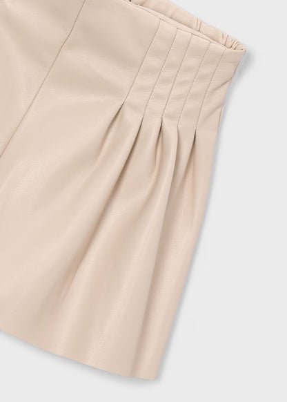 MAYORAL GIRLS PU LEATHER BERMUDA