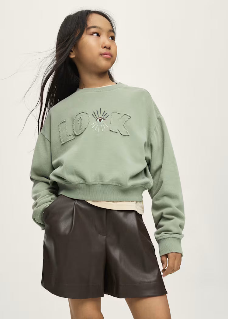 MAYORAL KIDS PU LEATHER SHORTS