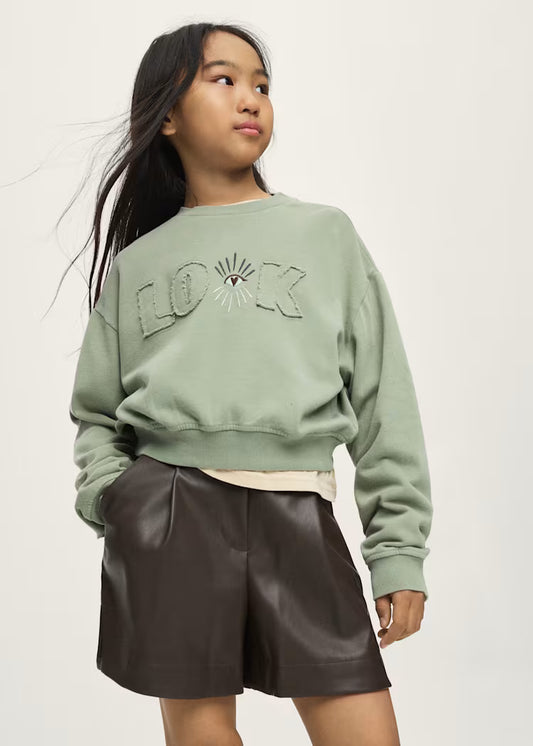 MAYORAL KIDS PU LEATHER SHORTS