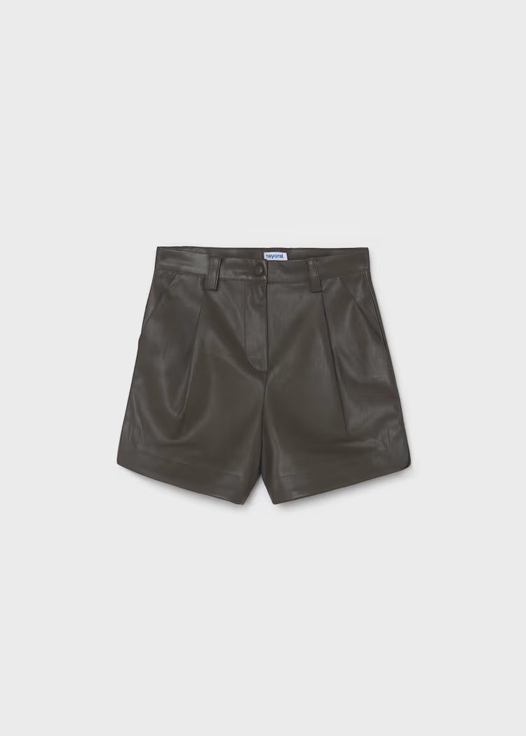 MAYORAL KIDS PU LEATHER SHORTS